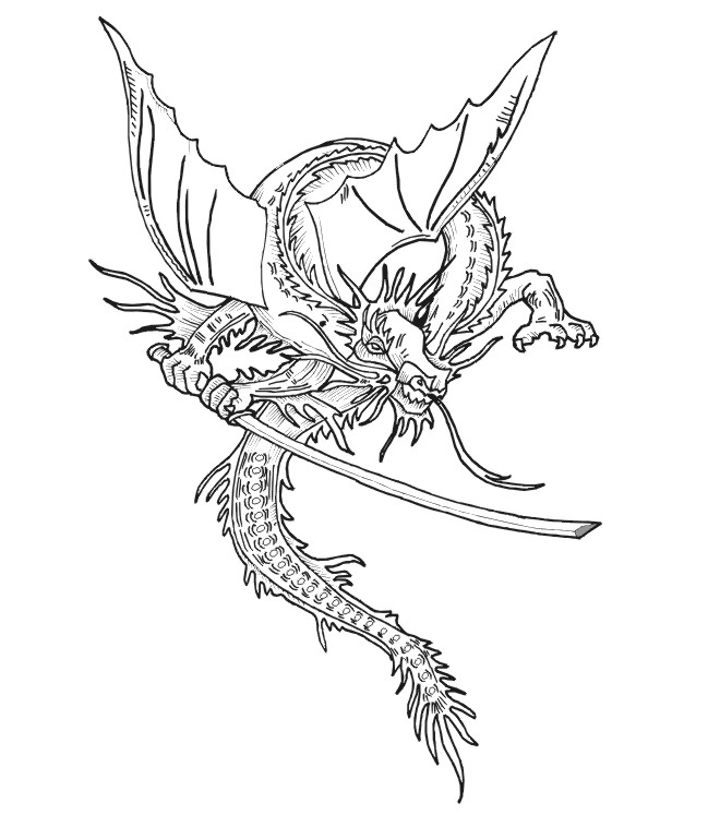 Free printable Dragon coloring page #5723 from Characters collection