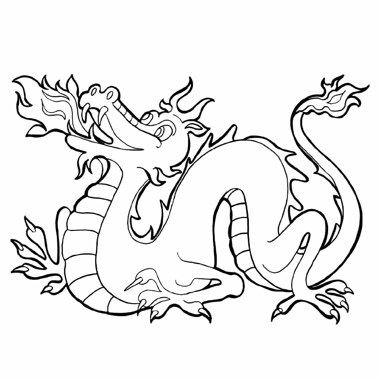 Free printable Dragon coloring page #5727 from Characters collection