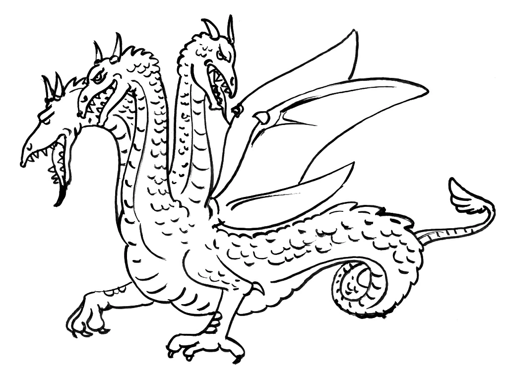 Free printable Dragon coloring page #5750 from Characters collection