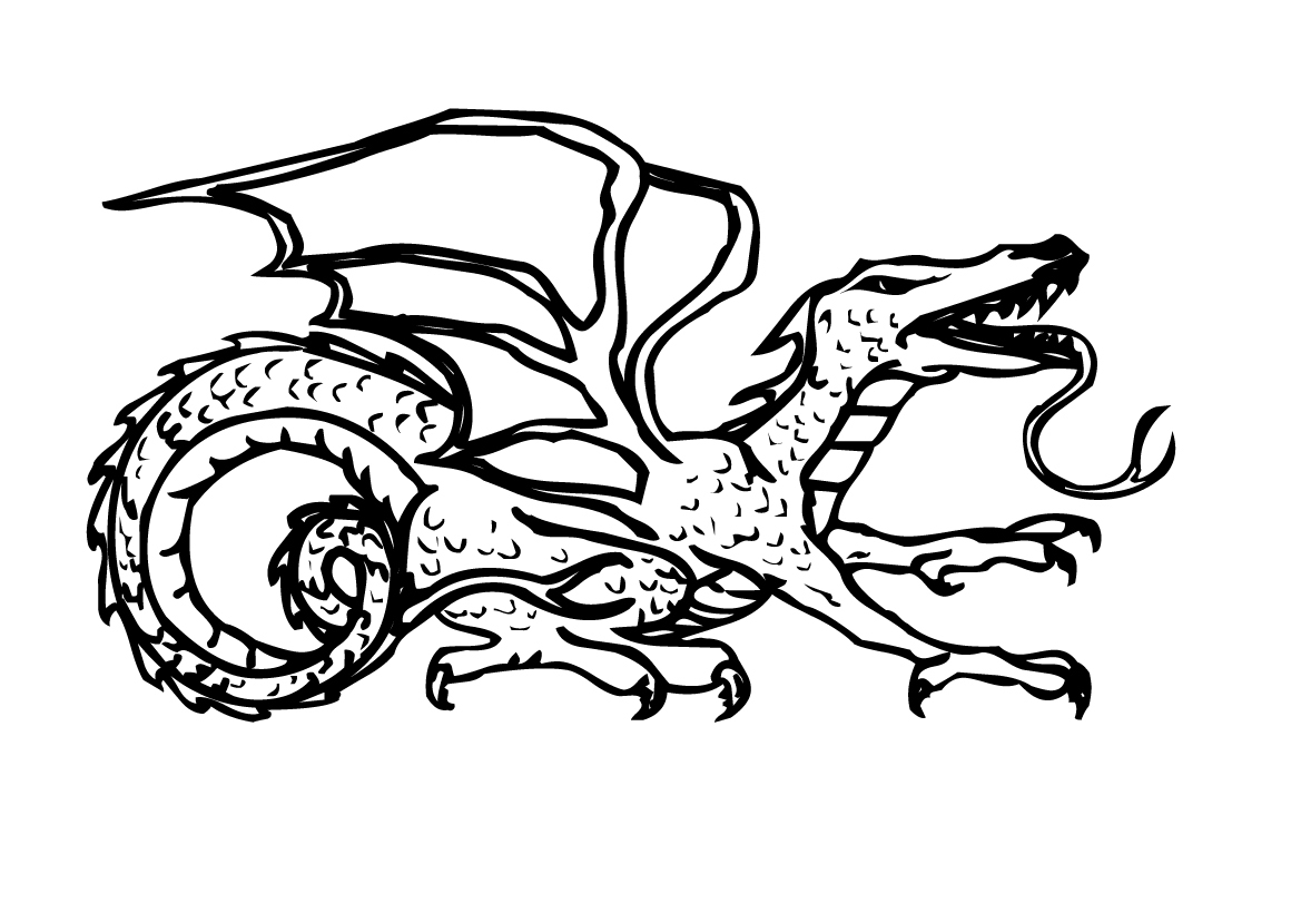 Free printable Dragon coloring page #5779 from Characters collection