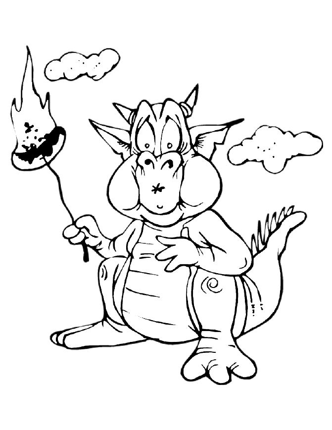 Free printable Dragon coloring page #5815 from Characters collection