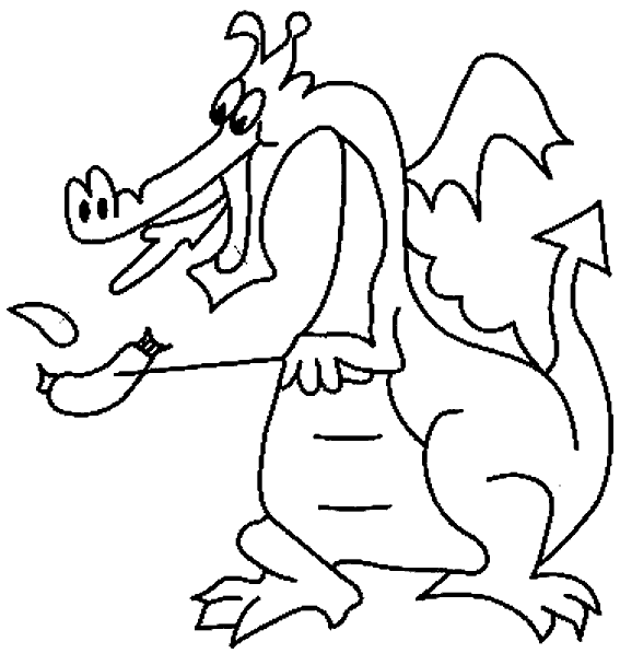 Free printable Dragon coloring page #5823 from Characters collection