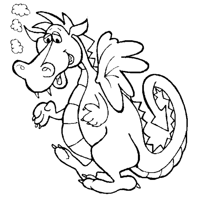 Free printable Dragon coloring page #5837 from Characters collection