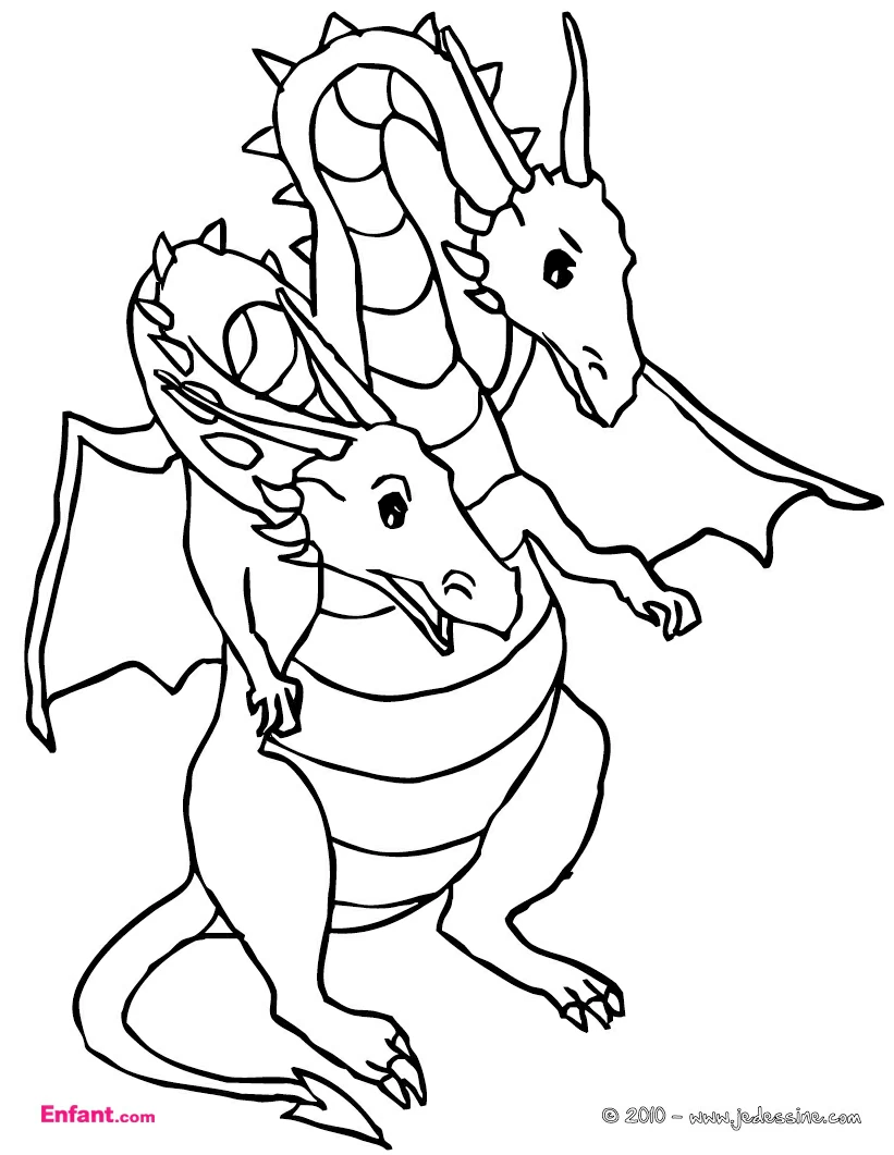 Free printable Dragon coloring page #5841 from Characters collection