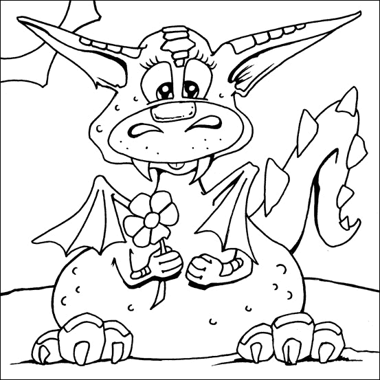 Free printable Dragon coloring page #5858 from Characters collection