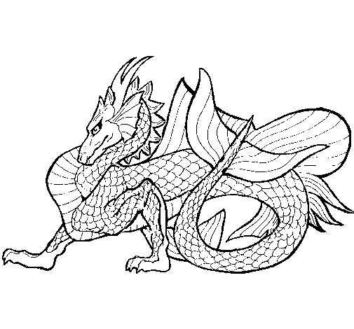 Free printable Dragon coloring page #5870 from Characters collection Free printable Dragon coloring page #5870 from Characters collection