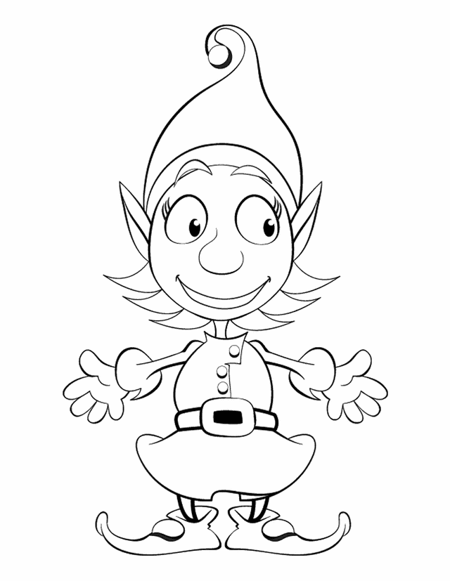 Elf #8 (Characters) – Printable coloring pages