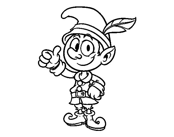 Printable Elf Coloring Pages For Kids
