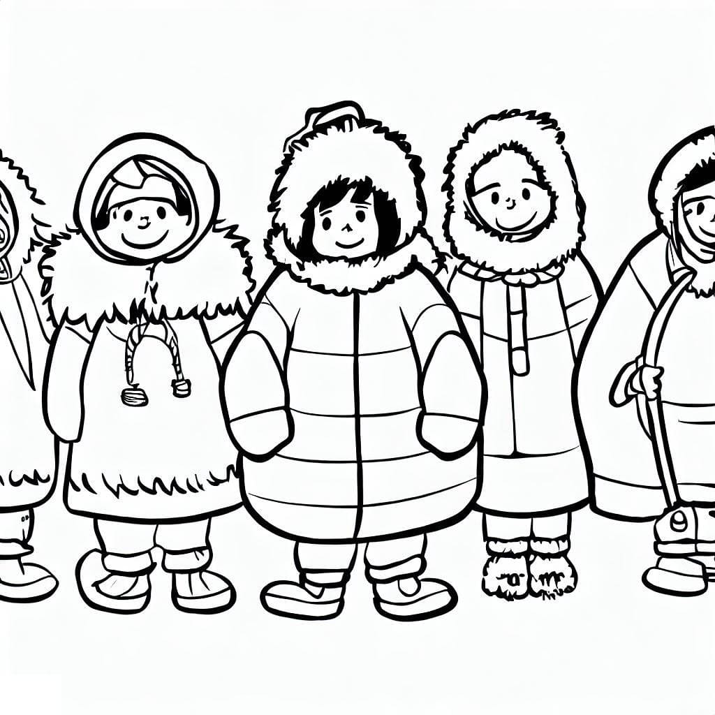 Free printable Eskimo coloring page #191300 from Characters collection Free printable Eskimo coloring page #191300 from Characters collection