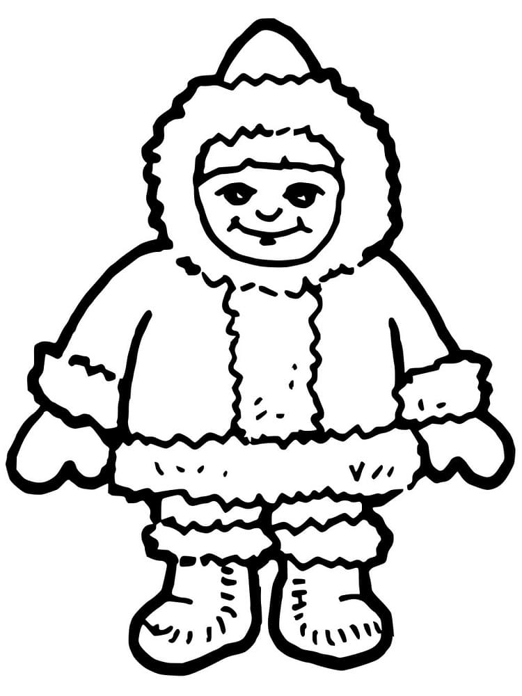 Free printable Eskimo coloring page #191310 from Characters collection