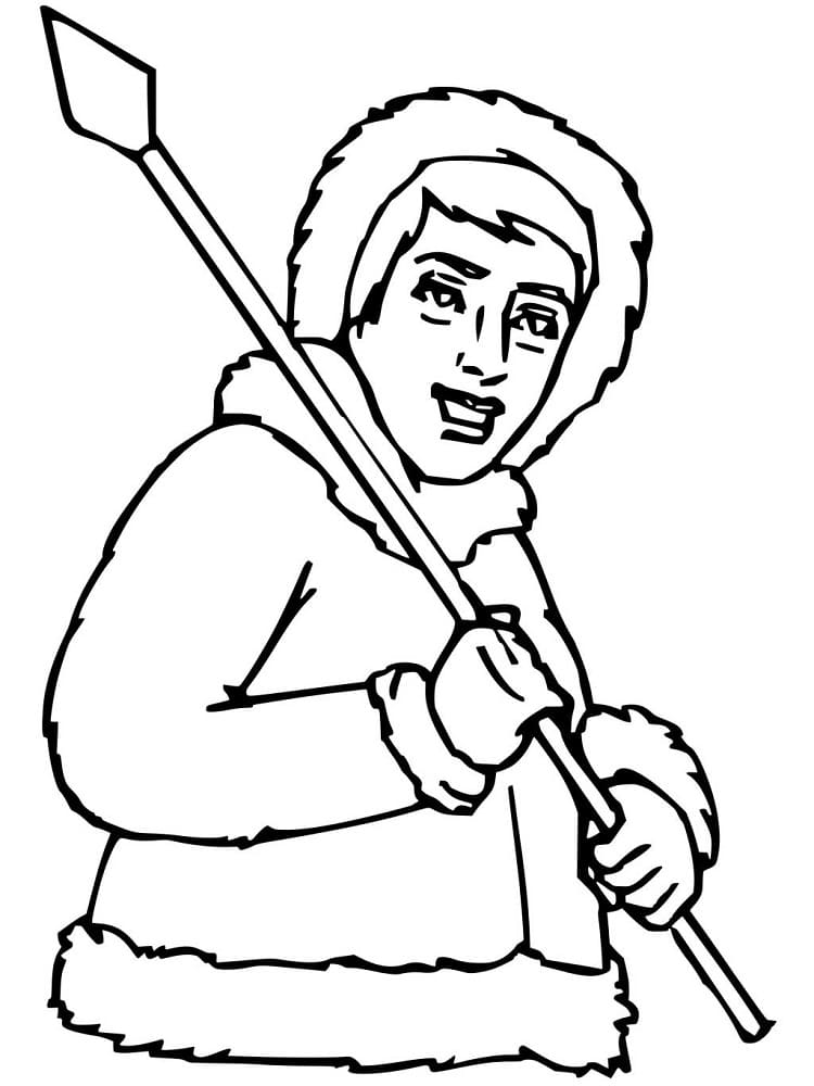 Free printable Eskimo coloring page #191321 from Characters collection