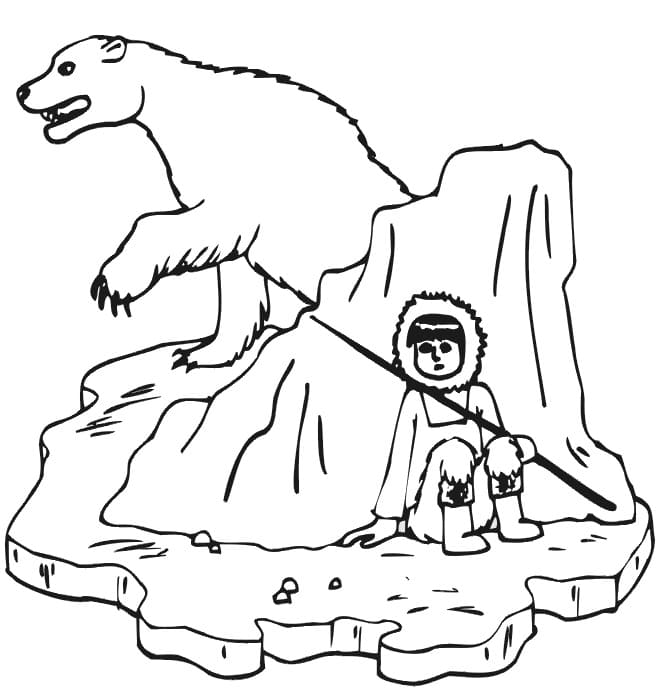 Free printable Eskimo coloring page #191324 from Characters collection