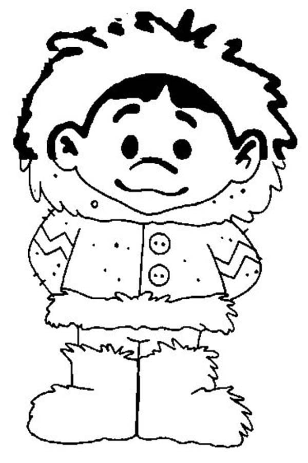 Free printable Eskimo coloring page #191325 from Characters collection