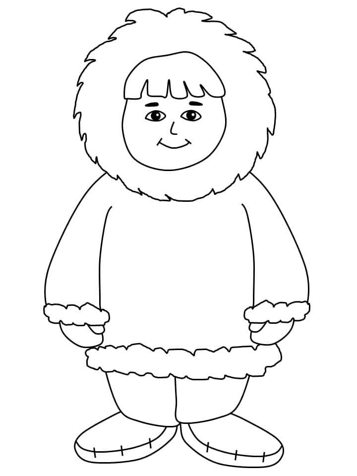 Free printable Eskimo coloring page #191335 from Characters collection