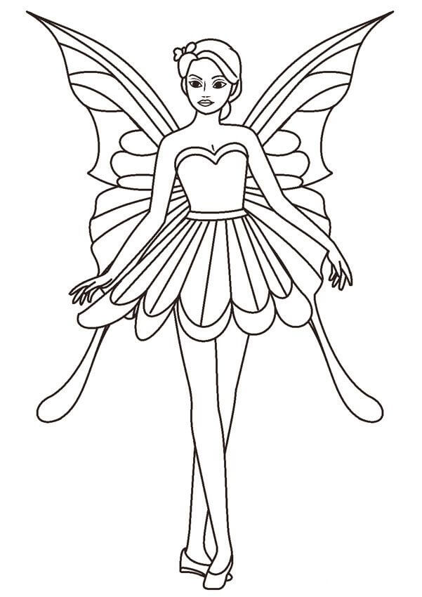 Free printable Fairy coloring page #172300 from Characters collection Free printable Fairy coloring page #172300 from Characters collection