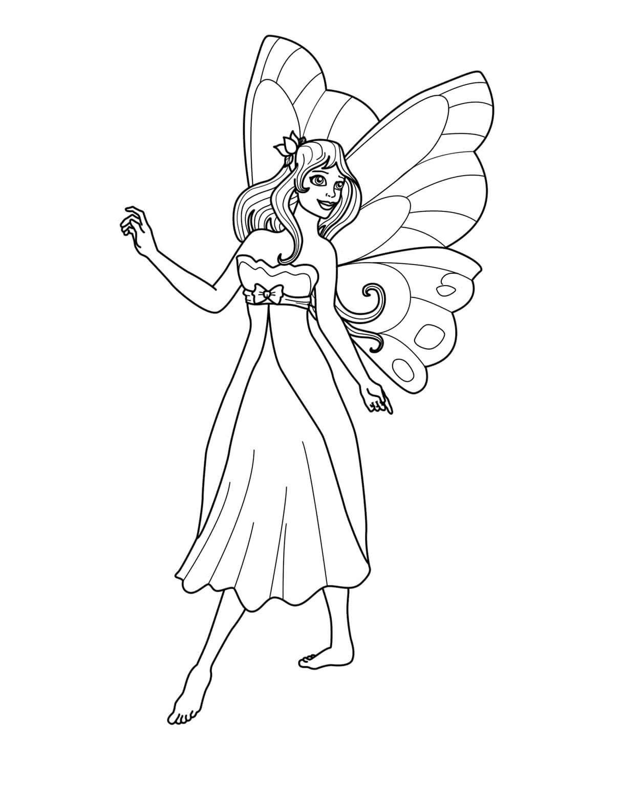 Free printable Fairy coloring page #172310 from Characters collection
