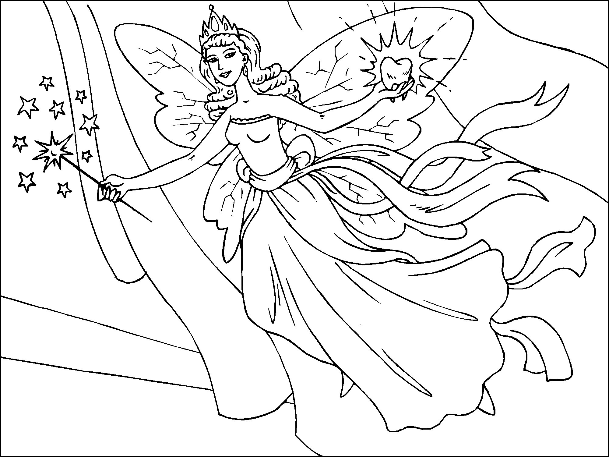 Coloring page: Fairy (Characters) #95803 - Free Printable Coloring Pages