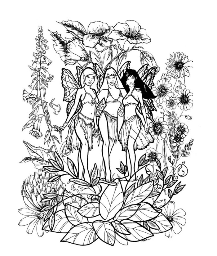 Drawing Fairy #95820 (Characters) – Printable coloring pages