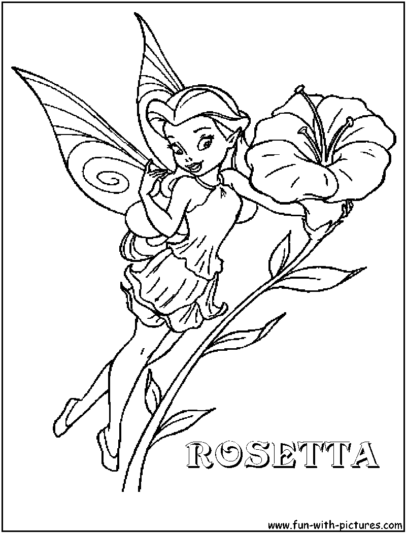 tinkerbell cast coloring pages