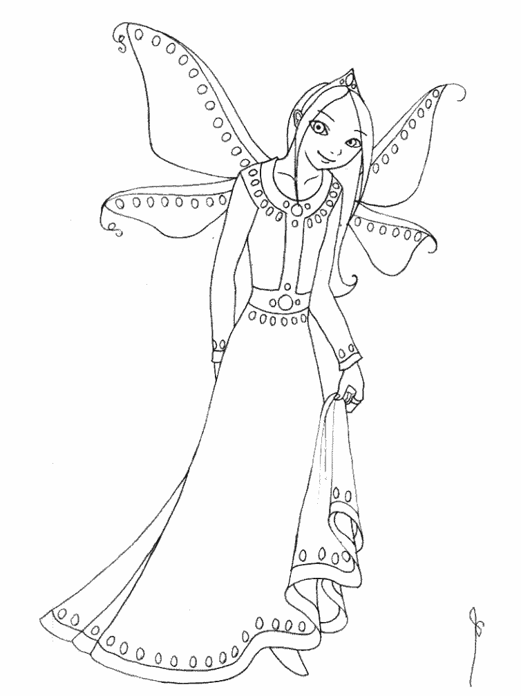 Coloring page: Fairy (Characters) #95831 - Free Printable Coloring Pages