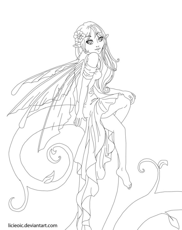 Drawing Fairy #95887 (Characters) – Printable coloring pages