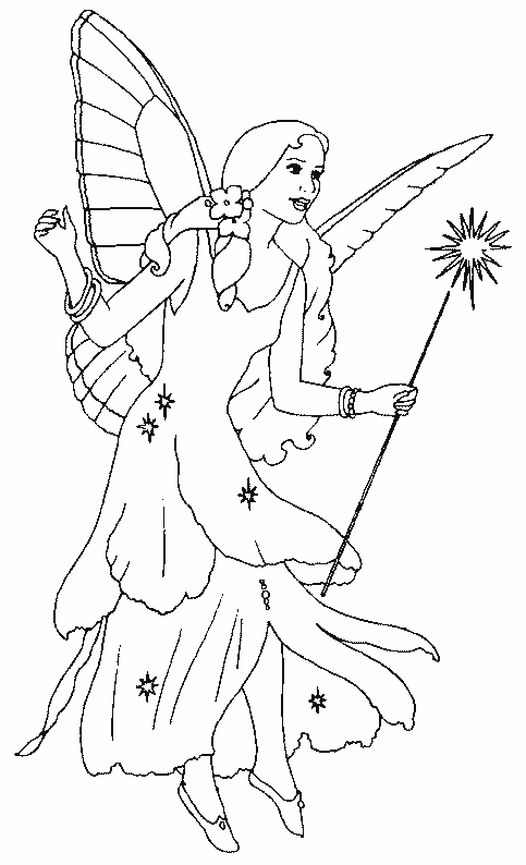 Coloring page: Fairy (Characters) #95960 - Printable coloring pages
