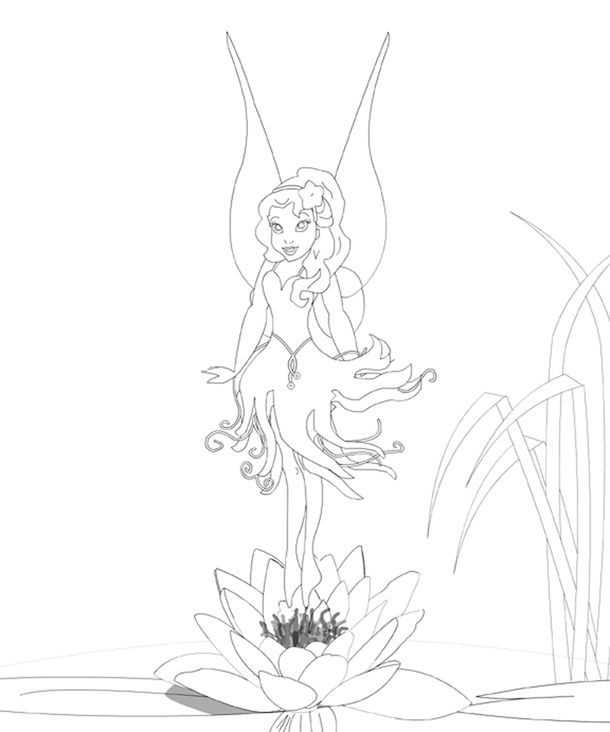 Coloring page: Fairy (Characters) #96011 - Printable coloring pages