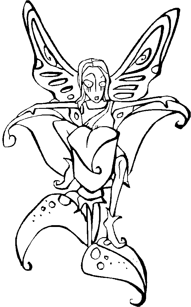 Coloring page: Fairy (Characters) #96018 - Printable coloring pages