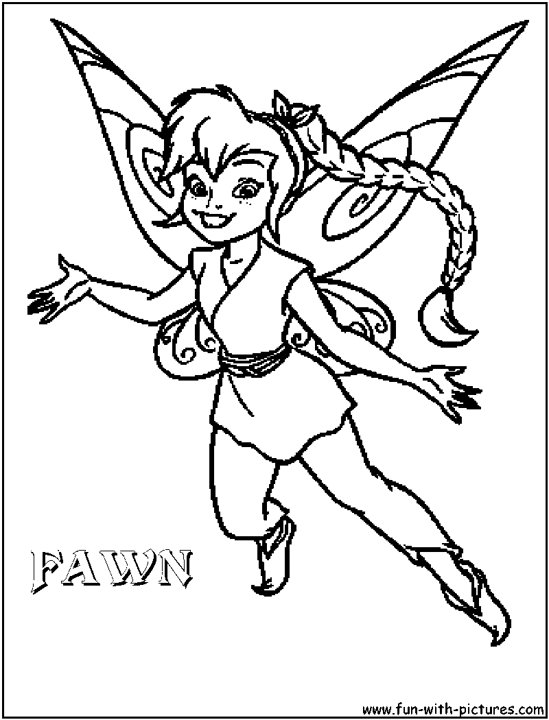 pixie hollow coloring pages