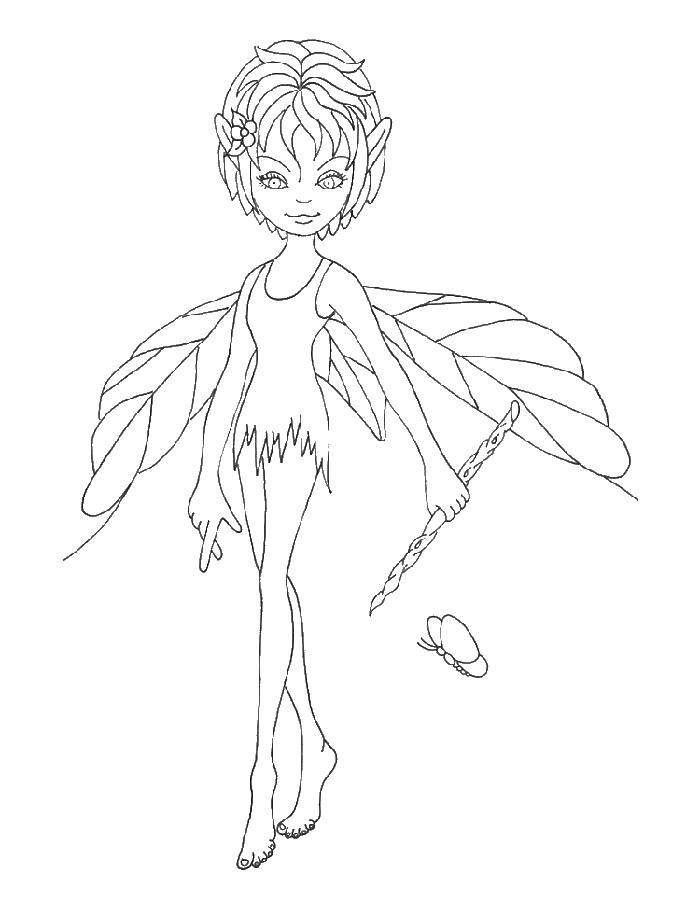 Coloring page: Fairy (Characters) #96054 - Free Printable Coloring Pages