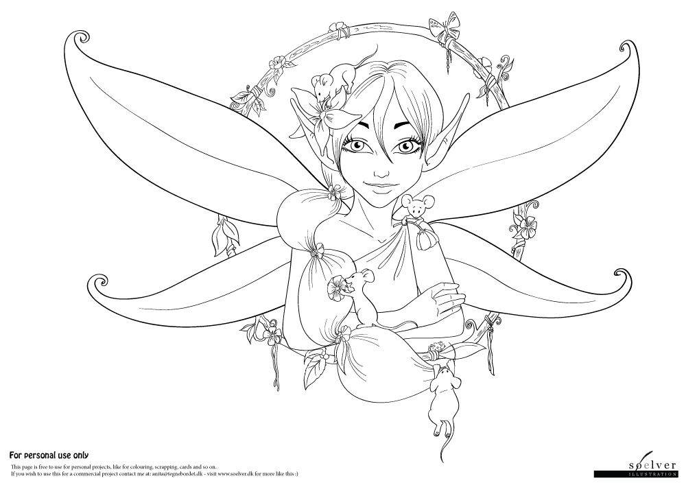 Coloring page: Fairy (Characters) #96105 - Printable coloring pages