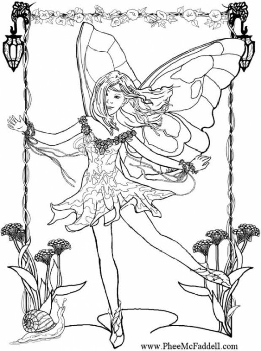 Coloring page: Fairy (Characters) #96123 - Free Printable Coloring Pages