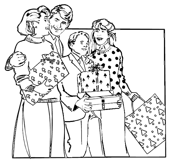 Family 95086 Characters Printable Coloring Pages