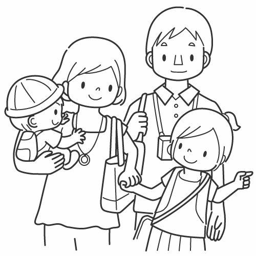 222 Cute Family Of 5 Coloring Pages with disney character
