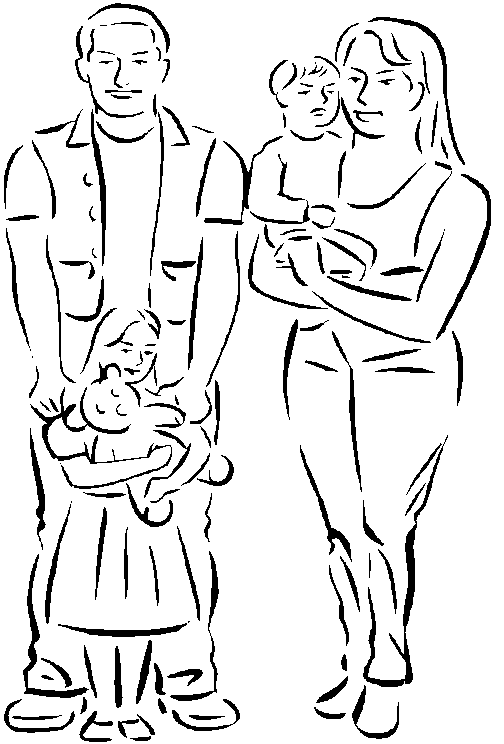 Coloring page: Family (Characters) #95135 - Free Printable Coloring Pages
