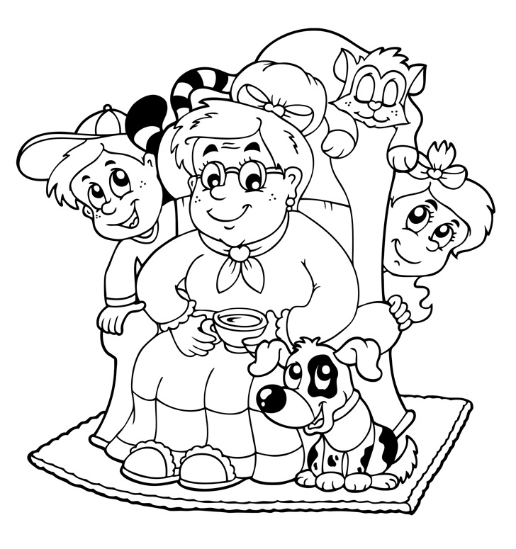 Coloring page: Family (Characters) #95182 - Printable coloring pages