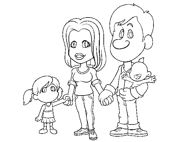 Coloring page: Family (Characters) #95216 - Free Printable Coloring Pages