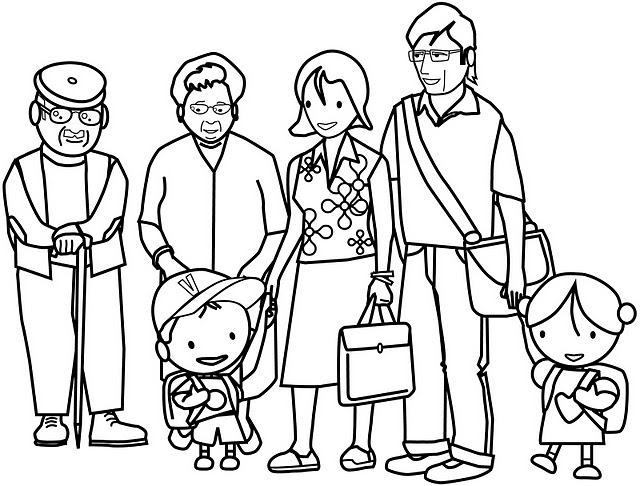 Coloring page: Family (Characters) #95285 - Printable coloring pages