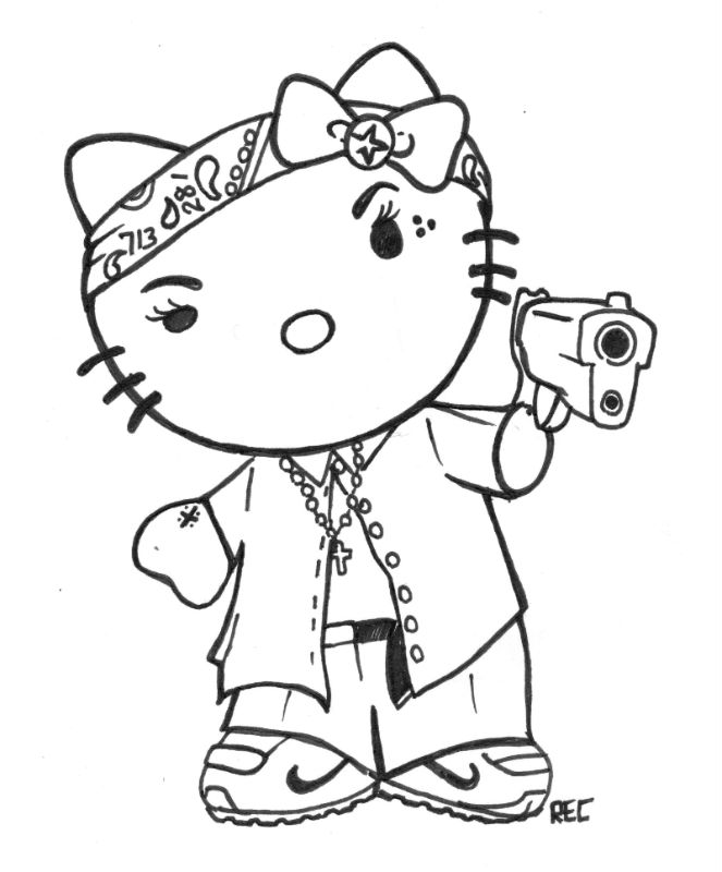 Gangster Mickey Mouse Coloring Page Coloring Pages