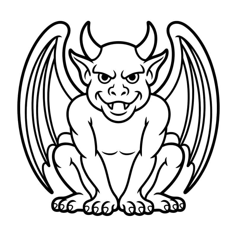 Free printable gargoyle coloring page #221780 from Characters collection