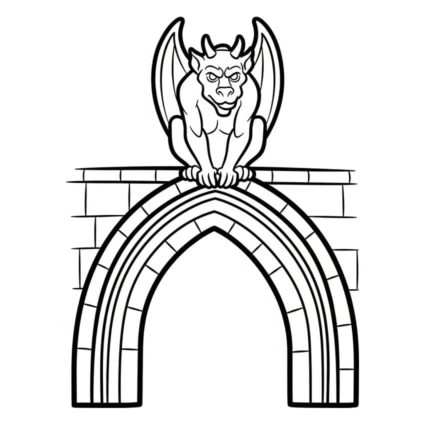 Free printable gargoyle coloring page #221792 from Characters collection