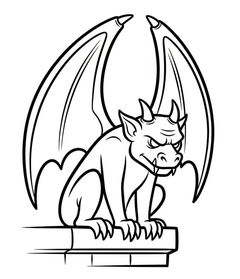 Free printable gargoyle coloring page #221802 from Characters collection Free printable gargoyle coloring page #221802 from Characters collection
