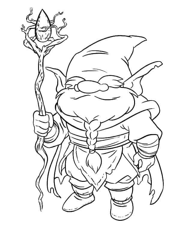 Free printable Gnome coloring page #204874 from Characters collection