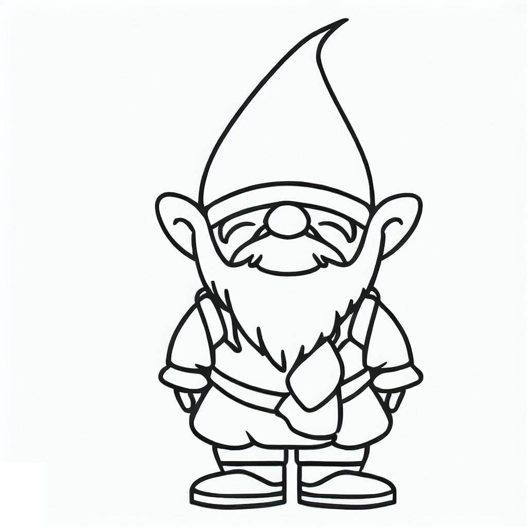 Free printable Gnome coloring page #204888 from Characters collection Free printable Gnome coloring page #204888 from Characters collection