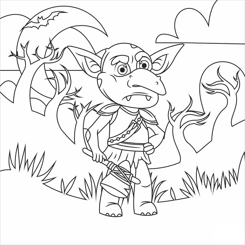 Free printable Goblin coloring page #204041 from Characters collection Free printable Goblin coloring page #204041 from Characters collection