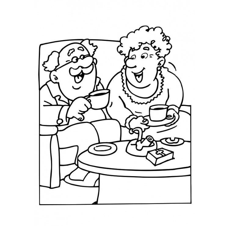 Coloring page: Grandparents (Characters) #150655 - Free Printable Coloring Pages