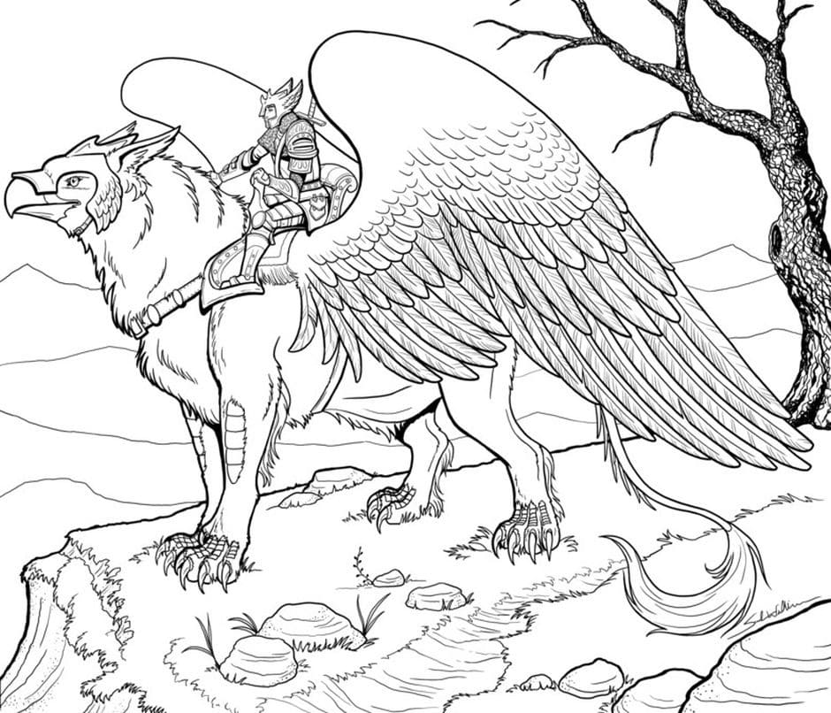 Free printable Griffin coloring page #197330 from Characters collection
