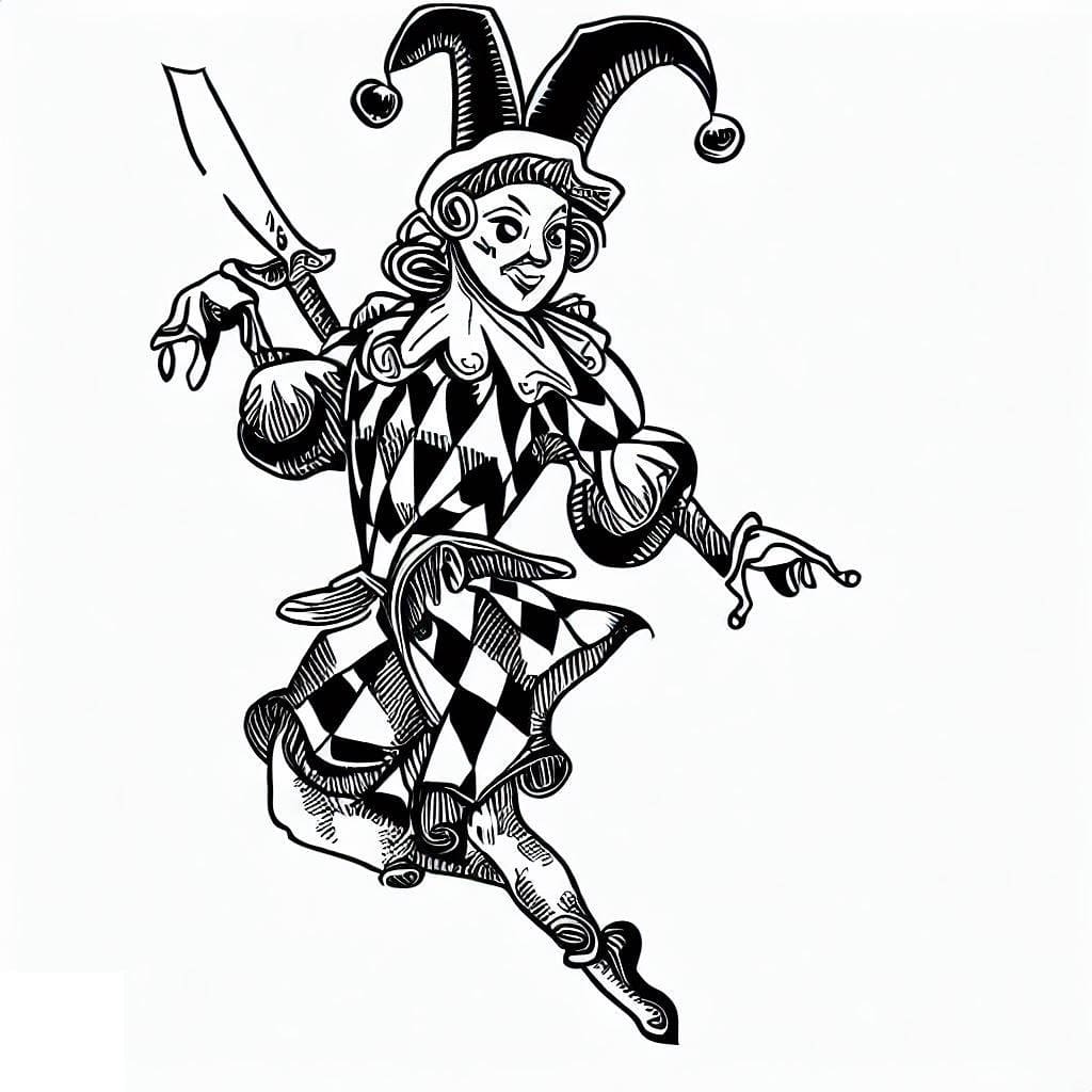 Free printable Harlequin coloring page #190061 from Characters collection