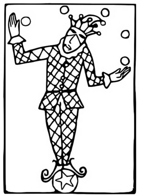 Free printable Harlequin coloring page #190070 from Characters collection Free printable Harlequin coloring page #190070 from Characters collection