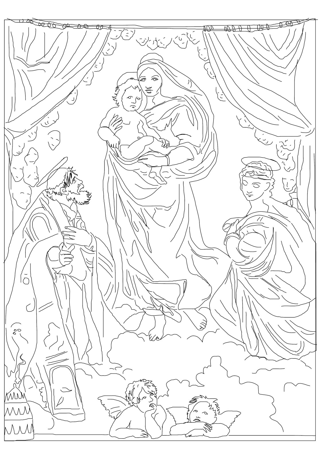 Coloring page: Jesus (Characters) #99000 - Free Printable Coloring Pages